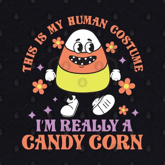 This is my human costume, I'm really a candy corn Funny Halloween Costume by BadDesignCo